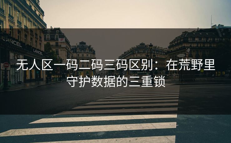 无人区一码二码三码区别：在荒野里守护数据的三重锁
